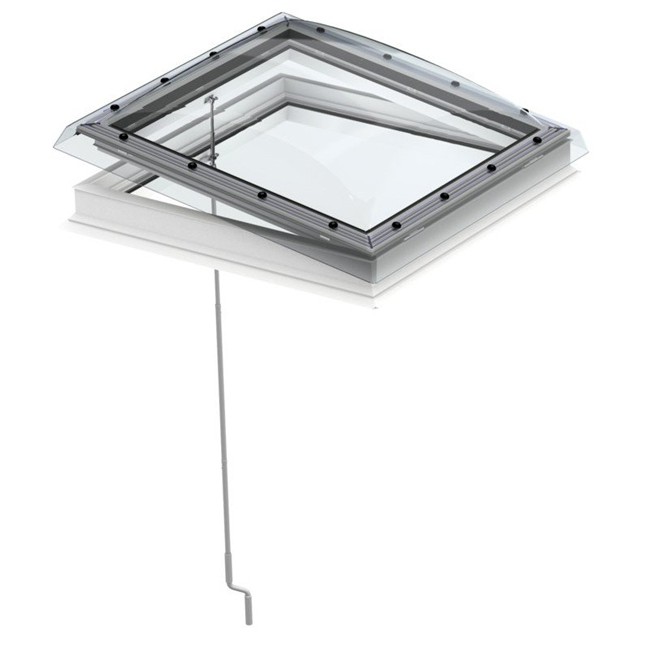 Finestra standard per tetti piani manuale CVP con cupola opalina e vetrata standard 90x120 VELUX